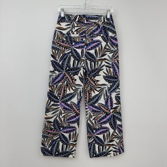 Boden Womens 2 Richmond Exotic Leaves Tropical High Waisted 7/8 Casual Pants - Picture 5 of 6